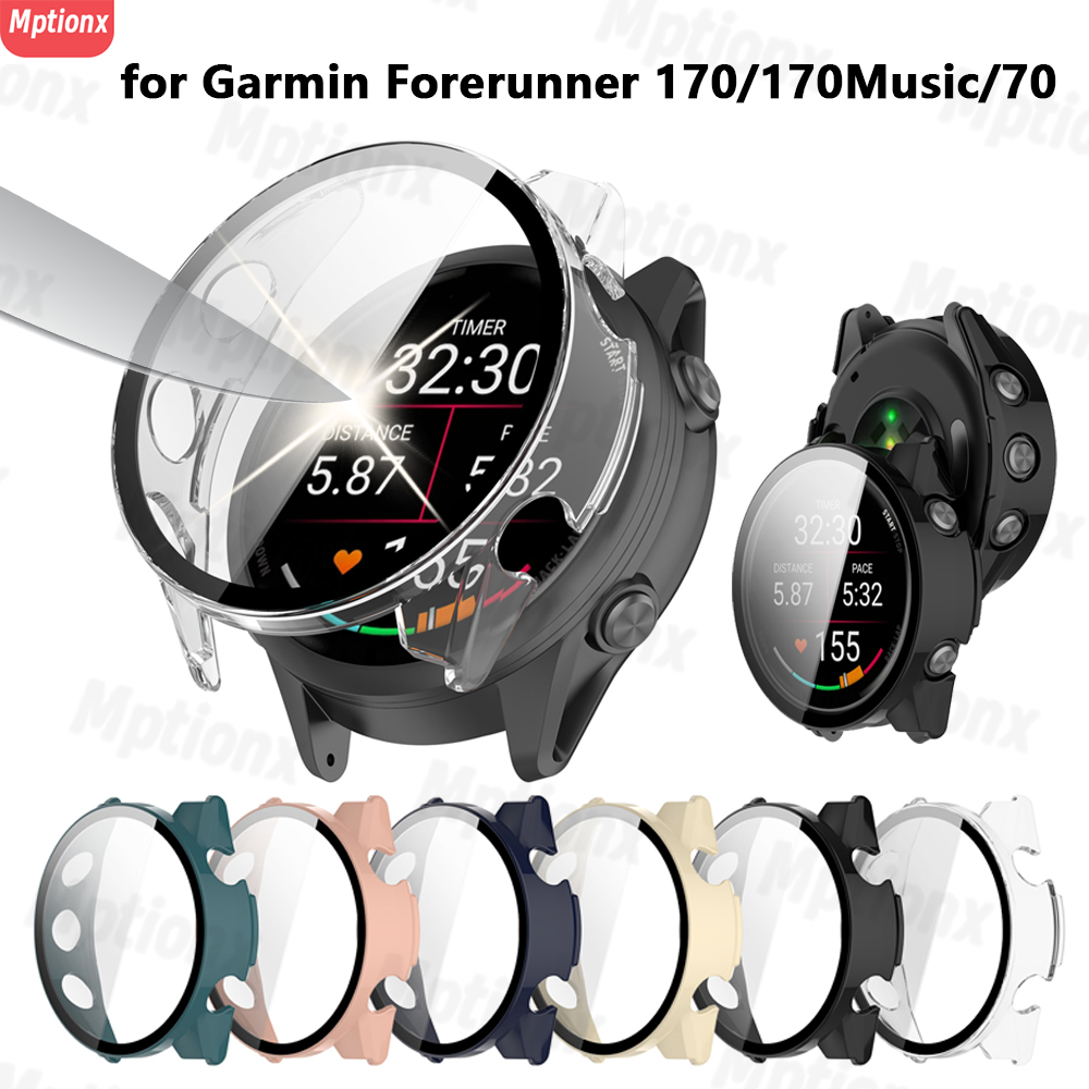 Watch Case Bumper - Glas + Case Voor Garmin Forerunner