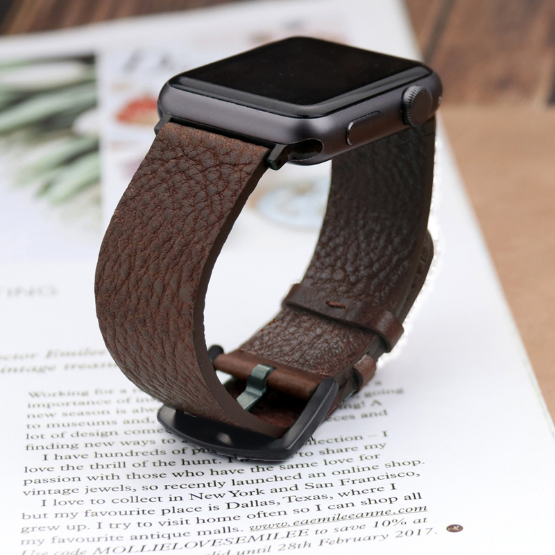 Smartwatch Accessories Shop - Italiaanse Kalfsskinl Band Voor Apple Watch