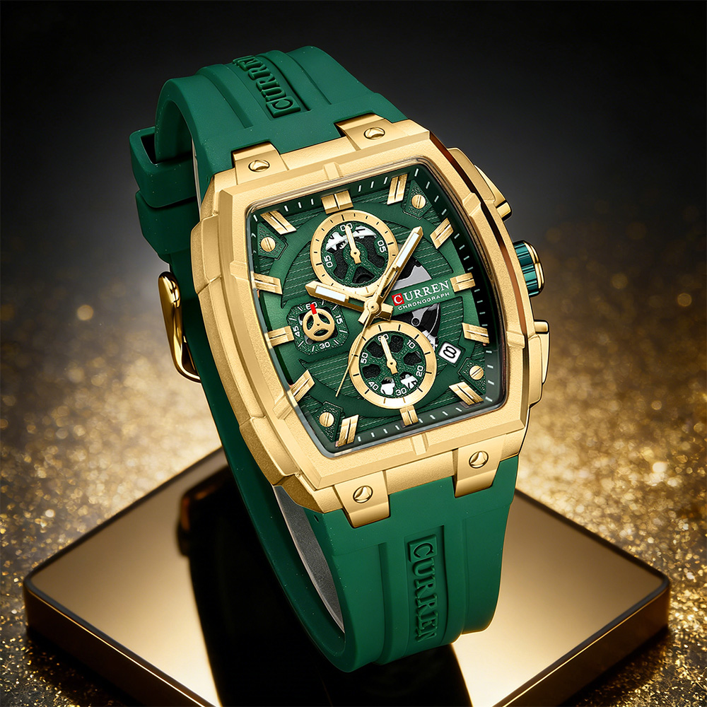 Accessories With Watch - CURREN Luxe vintage horloge voor heren,