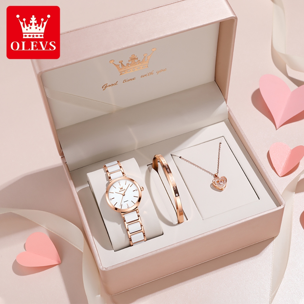 Accessories With Watch - OLEVS Dameshorloge 5877 Luxe Elegant Quartz