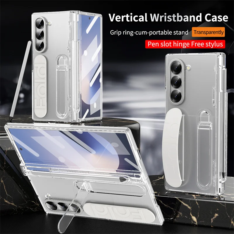 Screen Protector Film - Luxe Polsband Houder Scharnier Telefoonhoesje voor