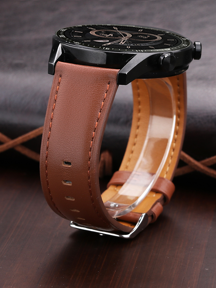 Smartwatch Accessories Shop - 22Mm Echt Lederen Horlogeband Voor Huawei
