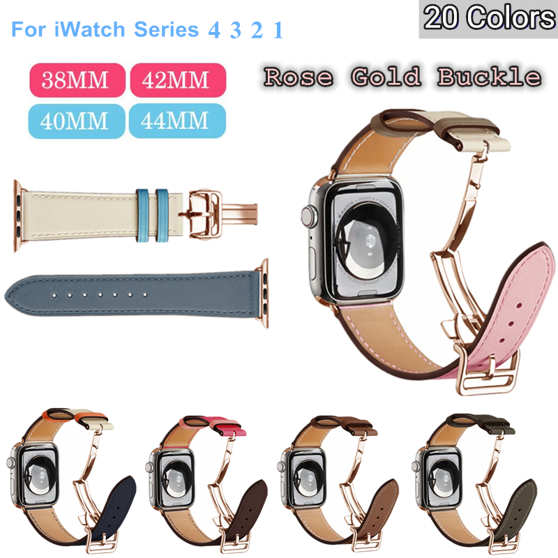 Smartwatch Accessories Shop - Rose Gouden Gesp Riem Voor Apple