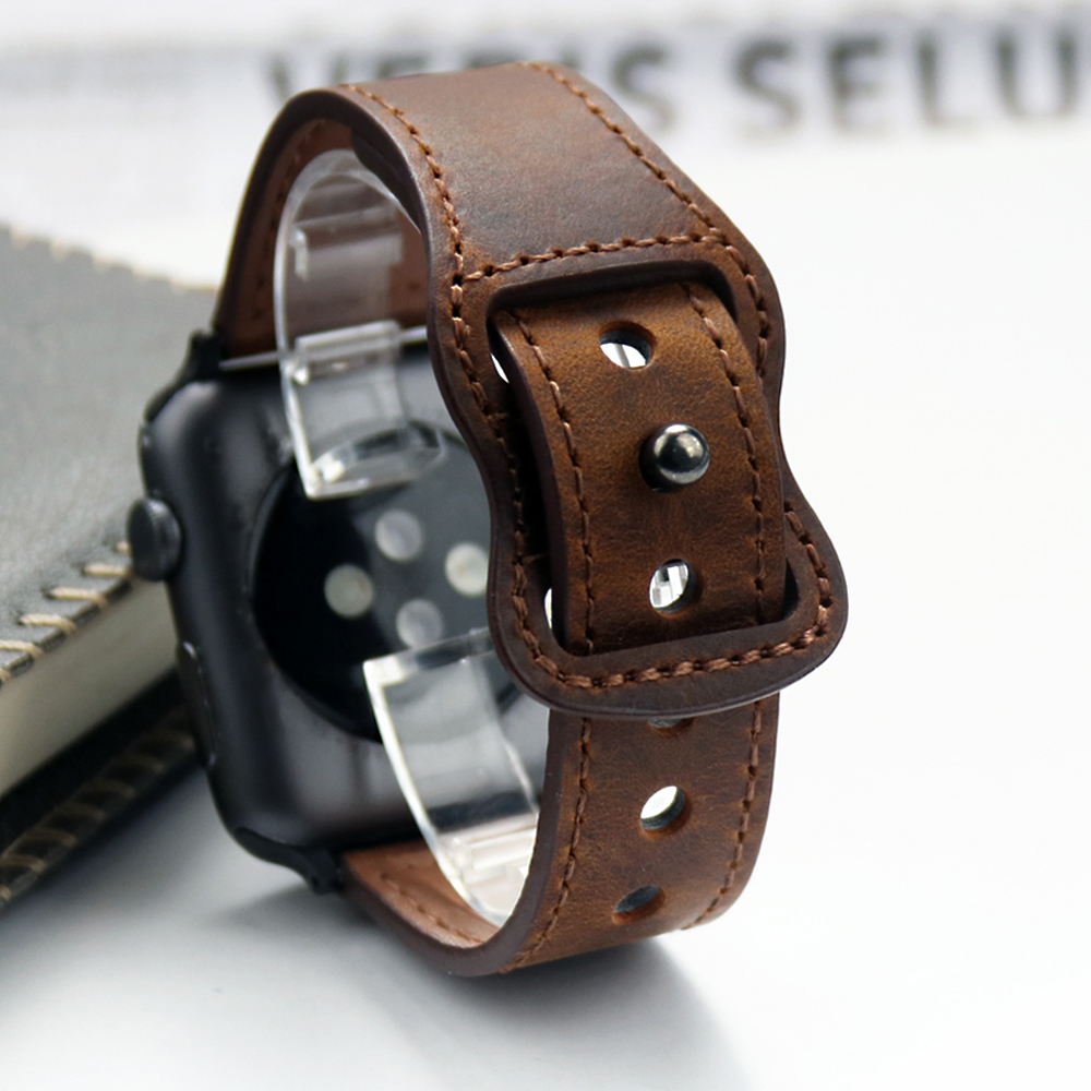 Smartwatch Accessories Shop - Lederen Correa Band Voor Apple Watch