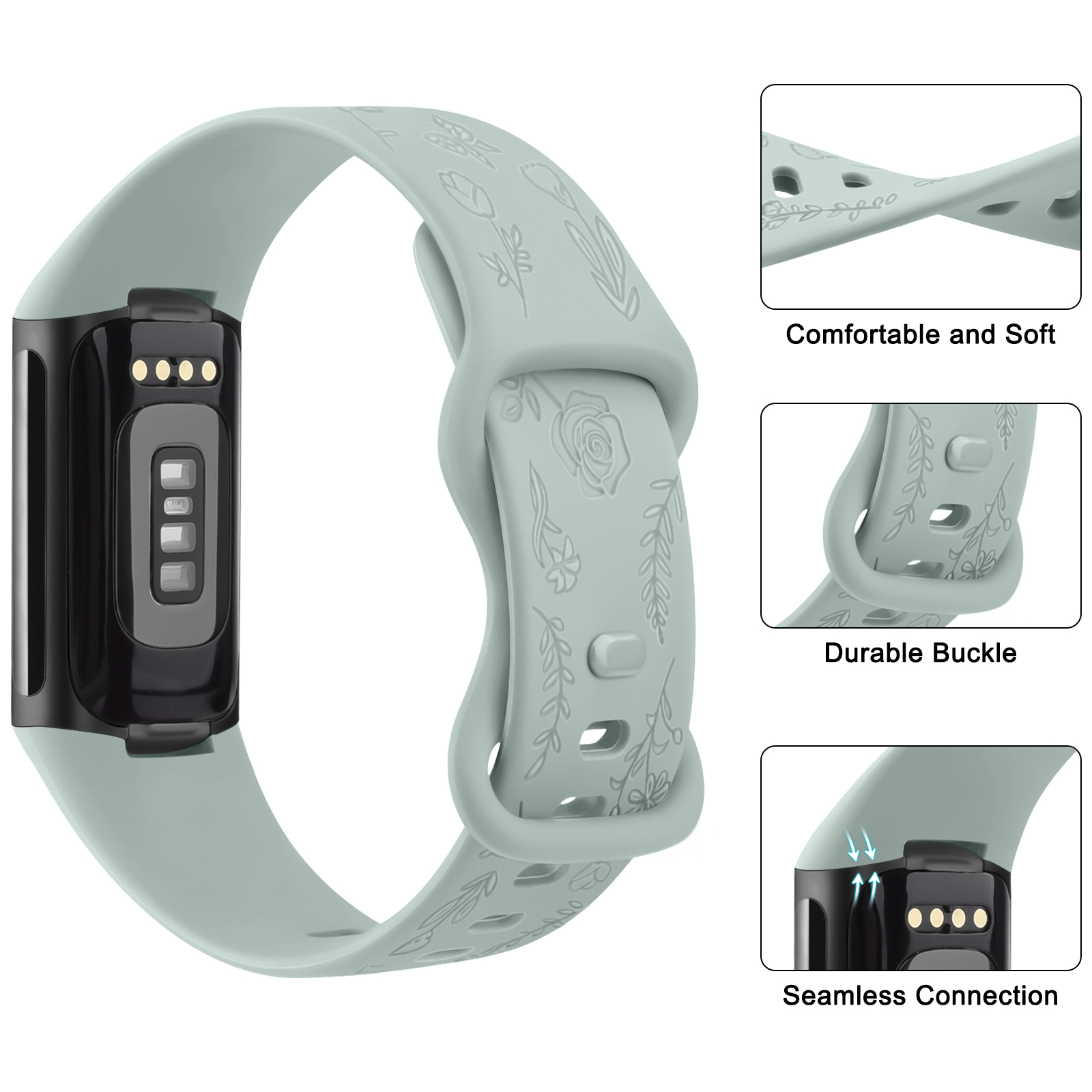 Bloem Gegraveerde Horlogeband  - Silicone Band Replacement recensie en prijs