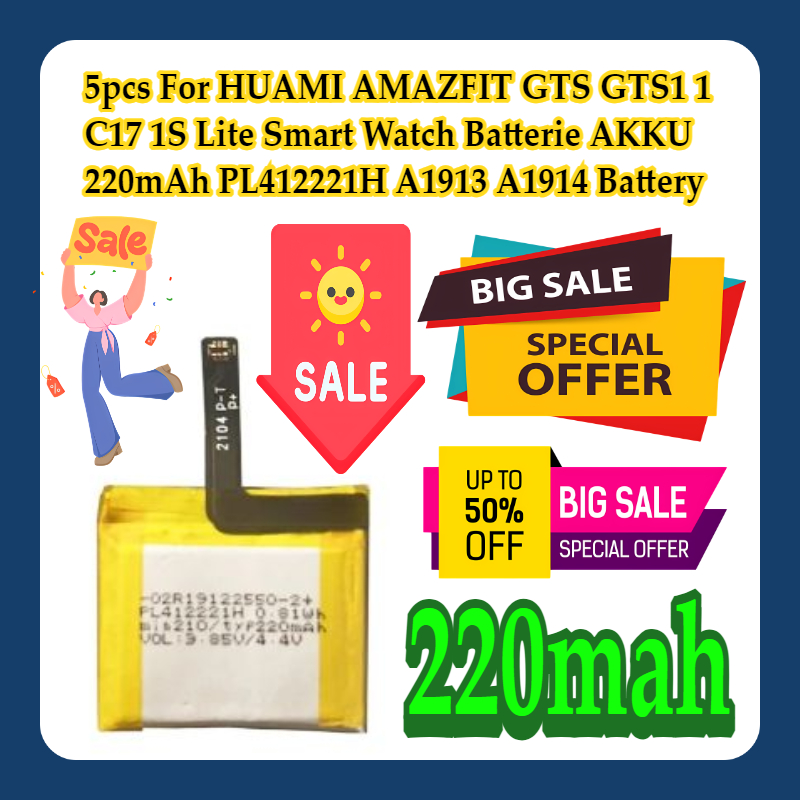 5 stks Voor HUAMI AMAZFIT GTS  - Smartwatch A1914 recensie en prijs