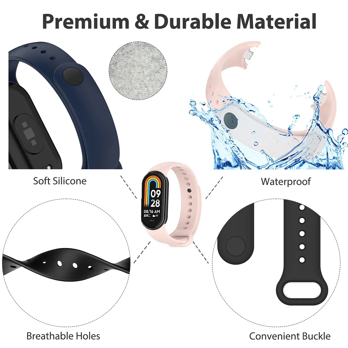Band voor Xiaomi Mi Band 9/9 N - Silicone Band Replacement recensie en prijs